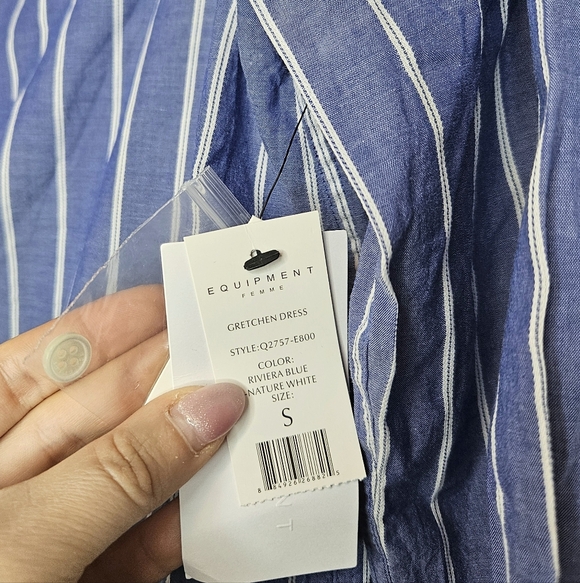 Equipment Femme Gretchen Off-the-shoulder Tunic Dress Shirtdress NWT S Small - Picture 5 of 9